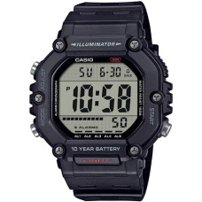 Casio Ψηφιακό Ρολόι Μπαταρίας με Μαύρο Καουτσούκ Λουράκι AE-1600H-1AVEF